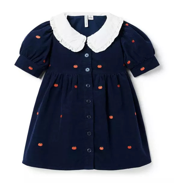 The Embroidered Pumpkin Dress | Janie and Jack