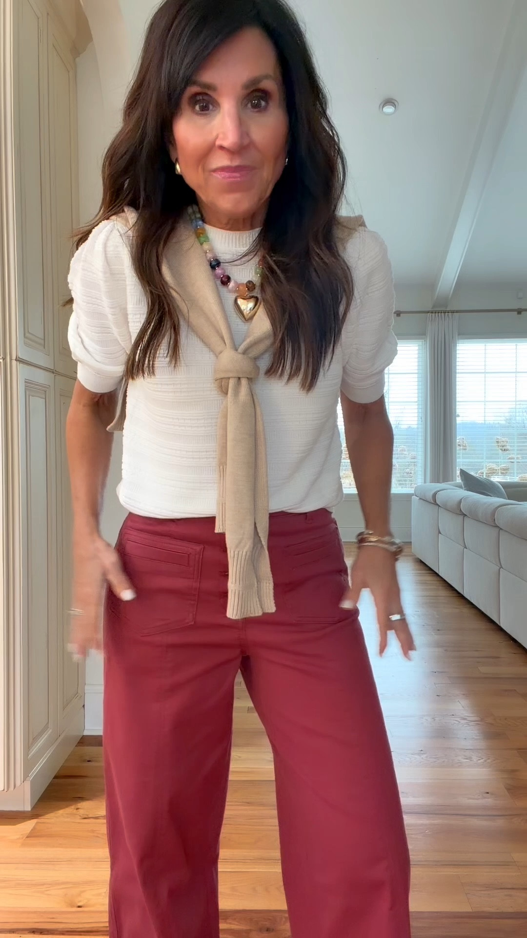 If you keep reaching for jeans, try this instead. These pants are perfect for spring! Sweater - small 
Pants- 2

#LTKSeasonal #LTKOver40