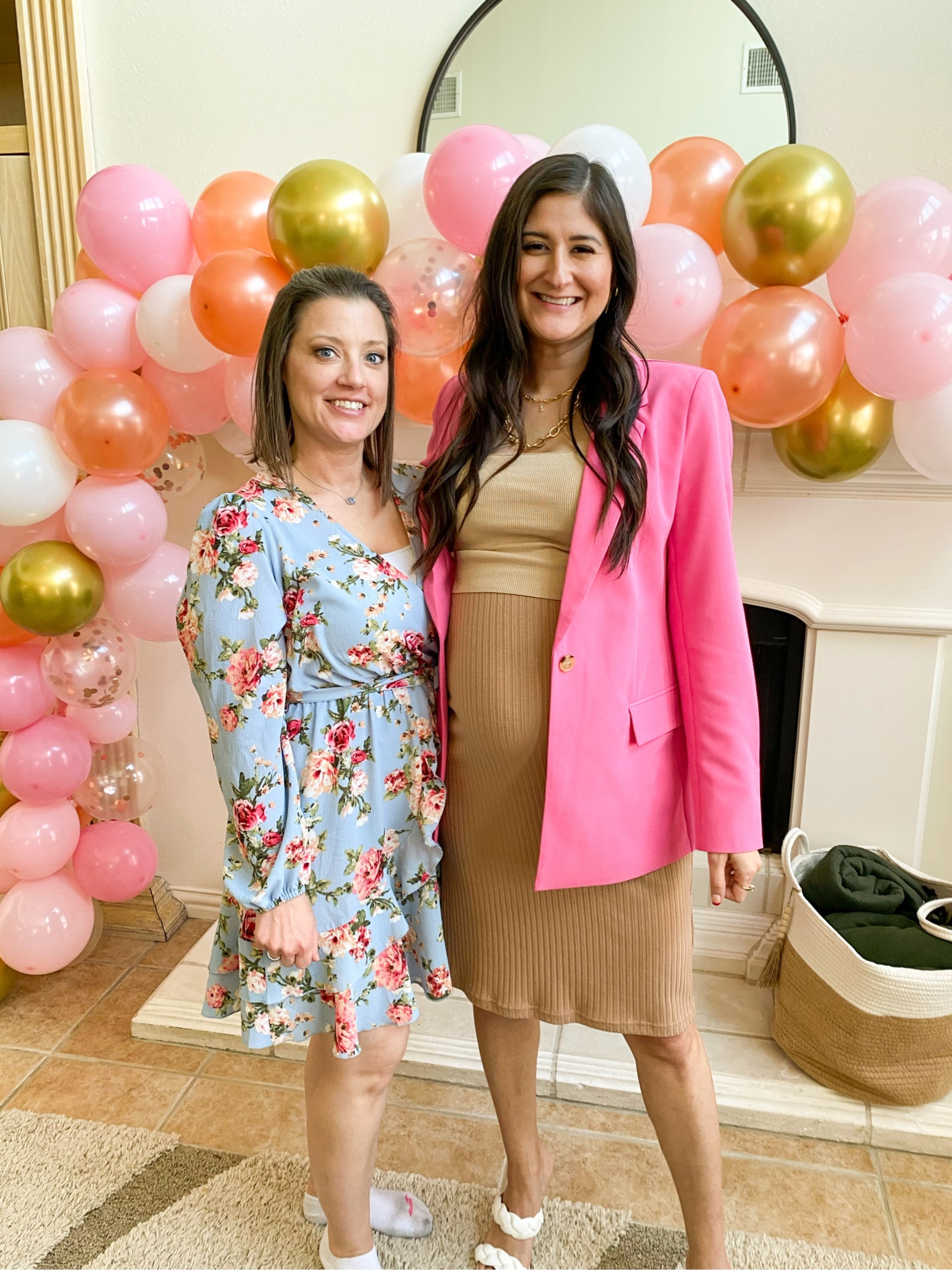 Maternity outfit. Bump friendly. Ribbed skirt. Pink blazer. Crop top.

#LTKSeasonal #LTKunder50 #LTKbaby