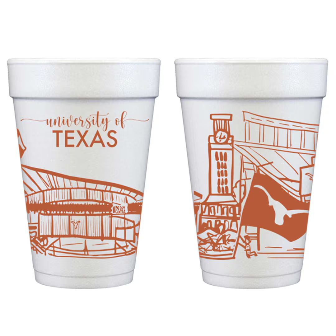 University of Texas Austin Campus Skyline Landmarks foam Cup 10 Pack - Etsy | Etsy (US)