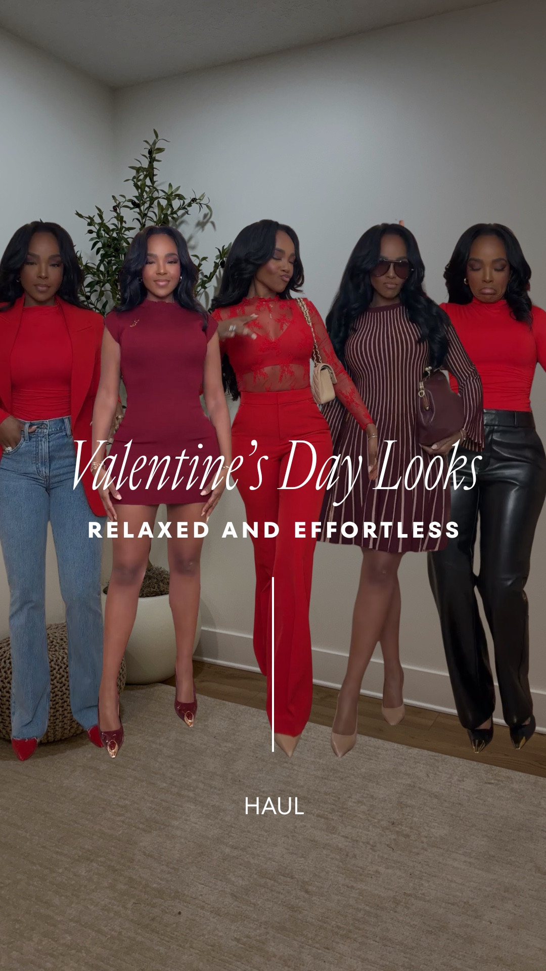 These are my favorite casual Valentine’s Day looks — the kind that don’t feel overdone but still feel intentional.

Here’s where I’d actually wear each look:
	•	❤️ Red top + leather pants → dinner dates, drinks, girls’ night, rooftop bar
	•	🍷 Burgundy mini dress → date night, birthday dinner, Valentine’s weekend plans
	•	💃 Red lace top + trousers → dressy dinner, cocktails, Valentine’s events
	•	🌸 Striped mini dress → brunch dates, daytime plans, casual Valentine’s celebrations
	•	👖 Red blazer + jeans → workday Valentine’s outfit, casual dinner, coffee date

All of these are easy to mix back into your wardrobe — swap shoes, add a coat, or dress them down with flats or sneakers

Size small I’m 5’4 | 140lbs | 36D -27 -40  IG & YT: kirasfashionfinds TT: kiraabboud .

Everything from these looks is linked below 👇🏽
✨ Quick note: if an item opens in a different color, still click it — that means the same silhouette comes in multiple color options.

#LTKgrwm #LTKPetite
