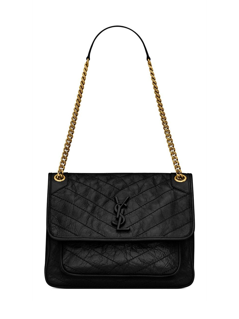 Saint Laurent Niki Medium Chain Bag In Crinkled Vintage Leather | Saks Fifth Avenue