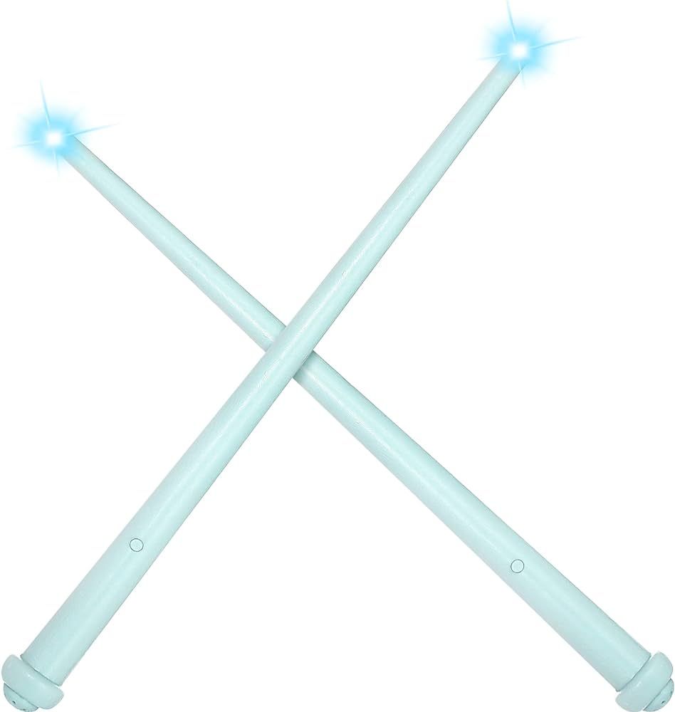 Gejoy 2 Piece Light-up Wand Magic Light and Sound Toy Wizard Wands for Cosplay (Blue) | Amazon (US)