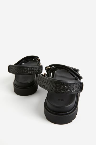 Braided Sandals - Black - Ladies | H&M US | H&M (US + CA)