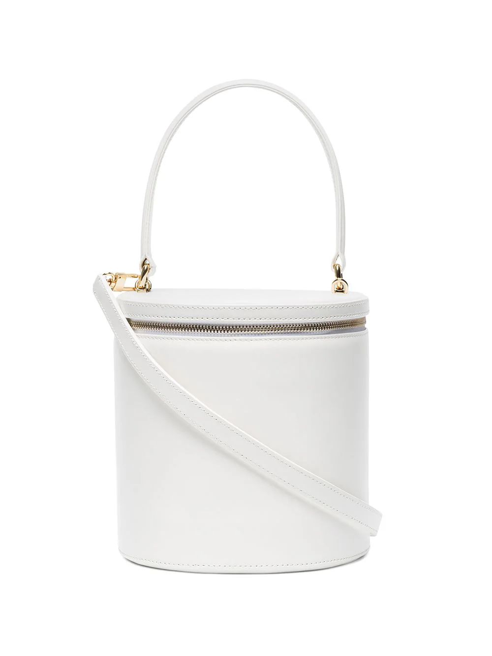 Staud white Vitti leather bucket bag | FarFetch Global