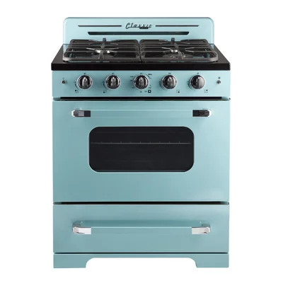 Classic Retro 30" 4 burner 3.9 cu. ft. Freestanding Gas Range with Convection Oven | Wayfair North America