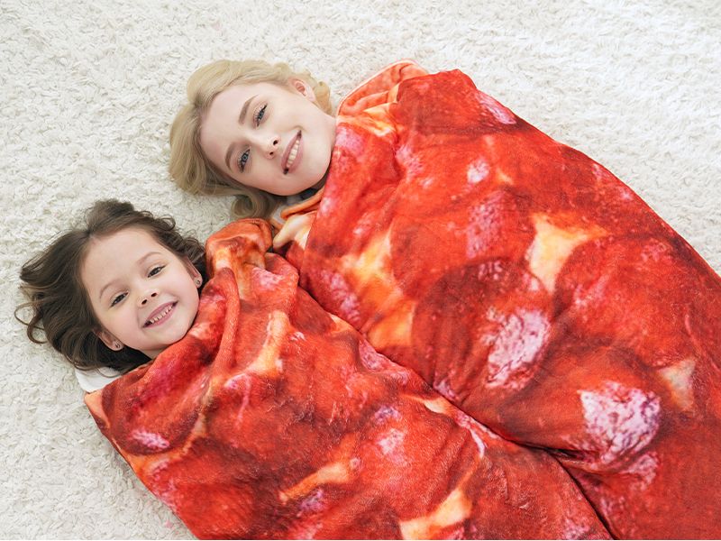 CASOFU Tortilla Blanket, Salami Blanket, Giant Pizza Throw Blanket, Novelty Pizza Blanket for You... | Amazon (US)