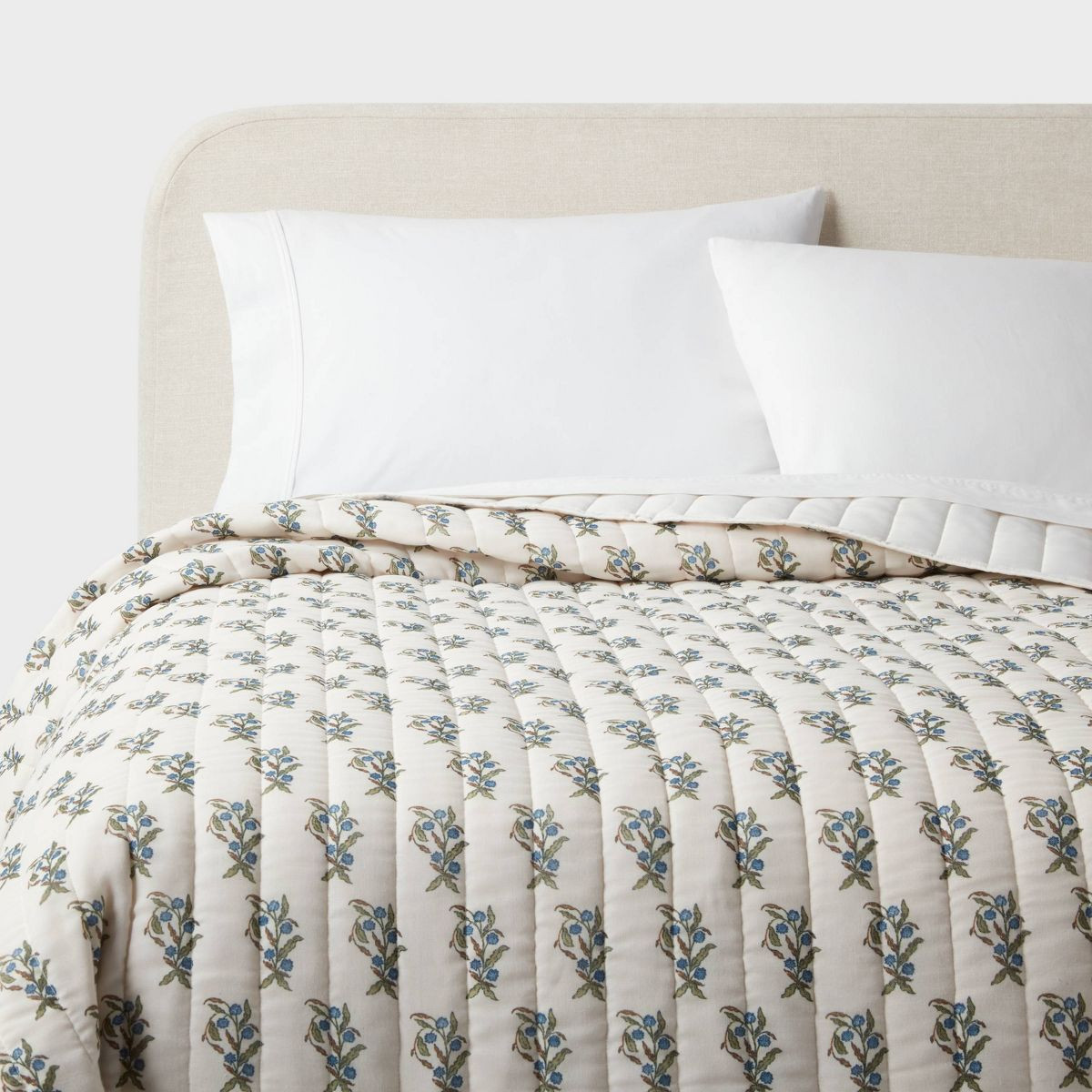 Voile Woodblock Printed Quilt Ivory - Threshold™ | Target