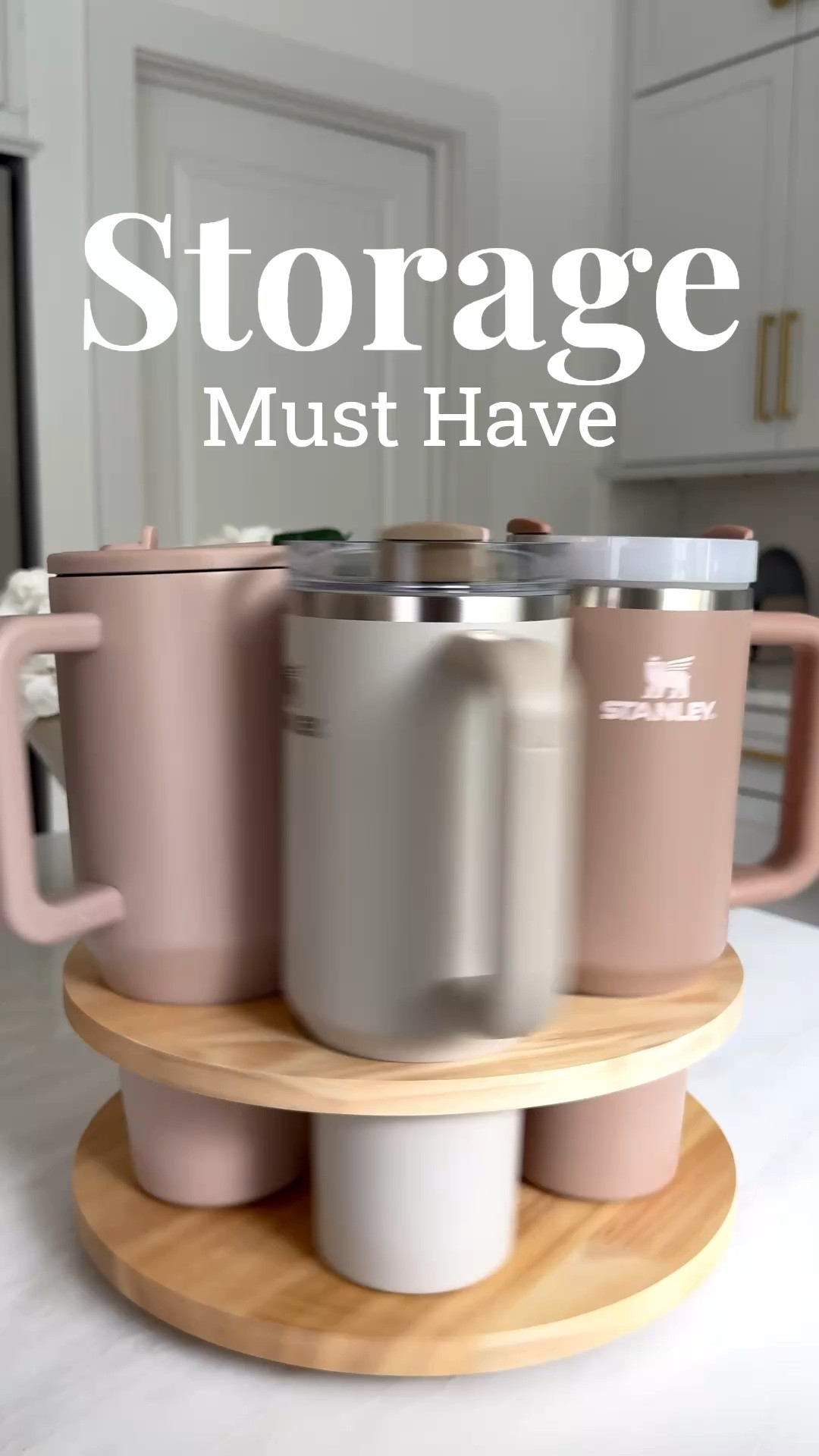 I don’t know why I waited so long to purchase this lazy Susan for my water bottles. It instantly organized my cabinet and makes it so easy to select the water bottle I want for the day.

#LTKmomlife #LTKHome #LTKmorningroutine