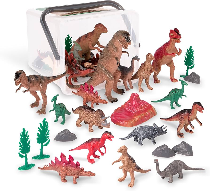 Terra by Battat – 60 Pcs Prehistoric World – Assorted Miniature Dinosaur Toys & Accessories f... | Amazon (US)