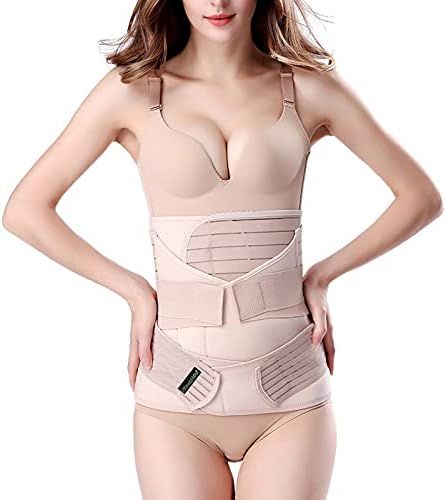 3 in 1 Postpartum Support - Recovery Belly/waist/pelvis Belt Shapewear Slimming Girdle, Beige, On... | Amazon (US)