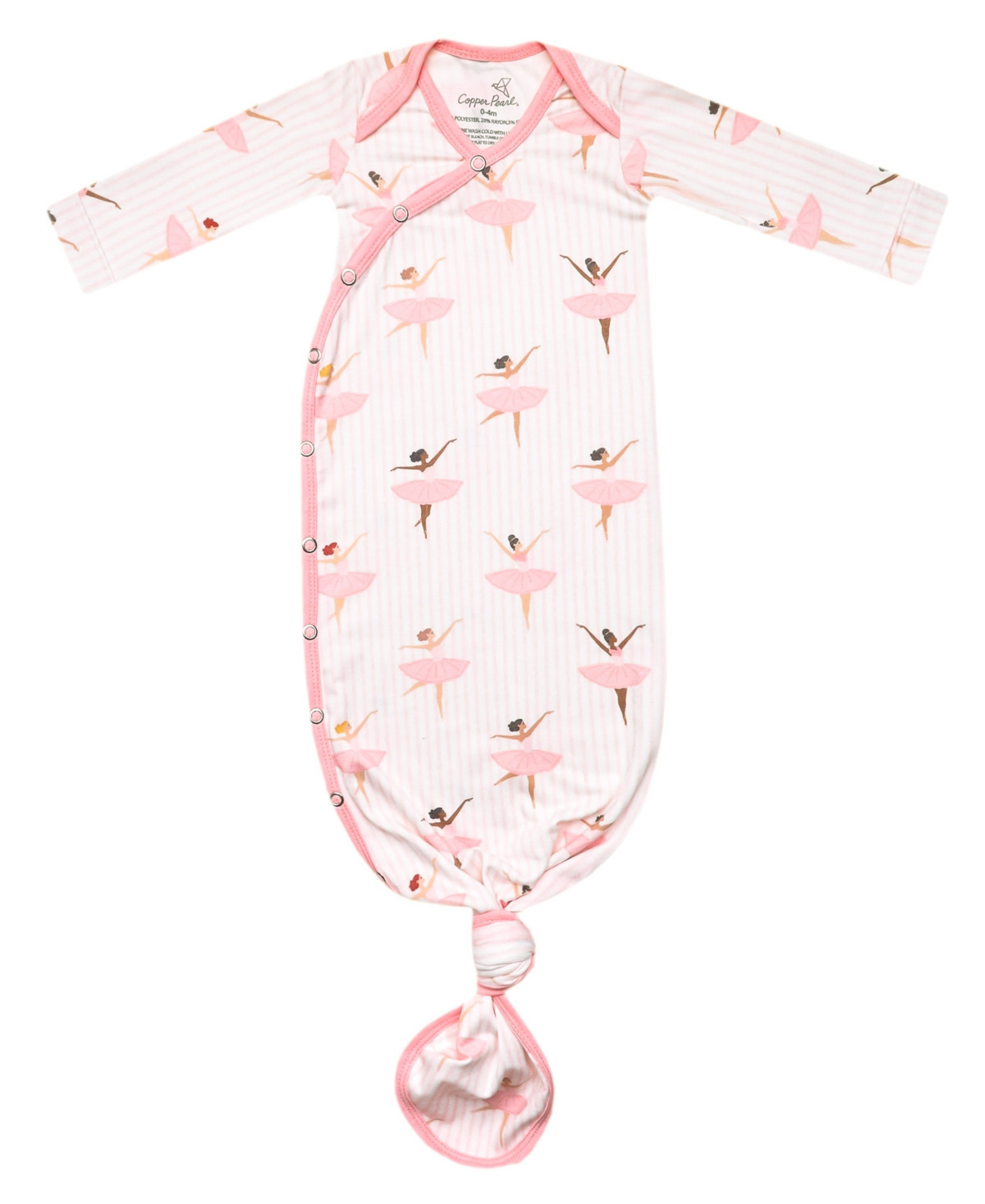 Copper Pearl Baby Girls' Katerina Newborn Knotted Gown - Pink | Macy's