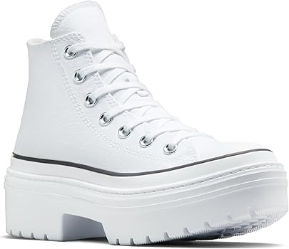 Amazon.com | Converse Women Chuck Taylor All Star Lugged Heel Platform HI, White/Black/Egret, 6 |... | Amazon (US)