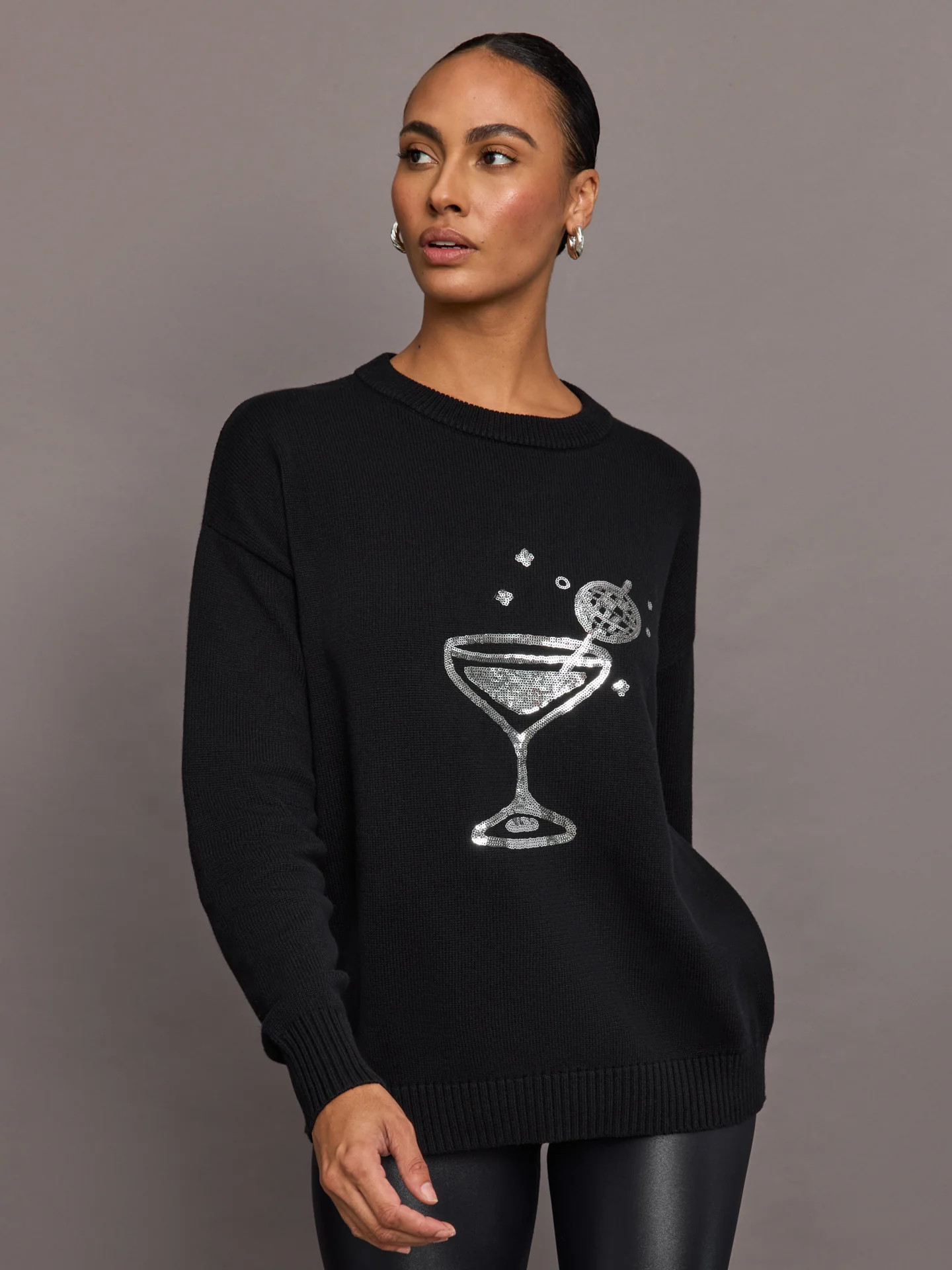 Ellsworth + Ivey Riley Martini Oversized Sweater - Black - Size S | Carbon38