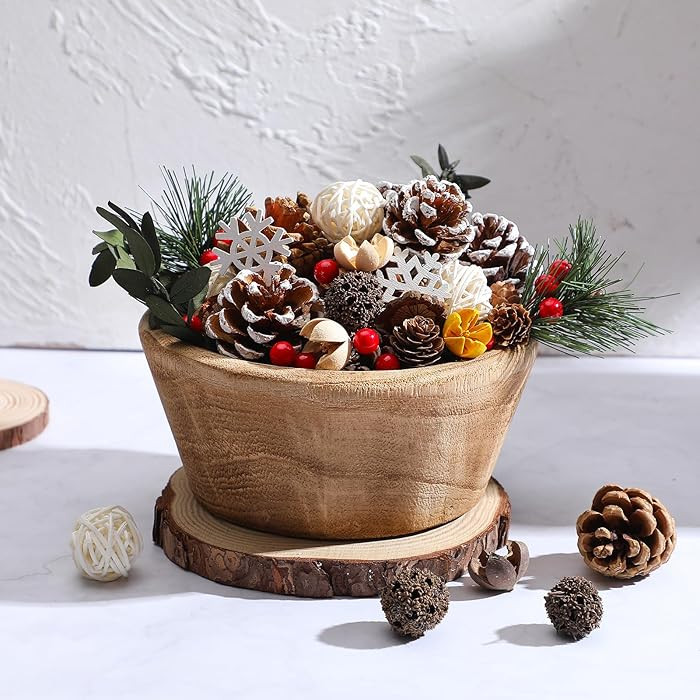 Jenaai 4 Pack Potpourri Bowl Decorative Christmas Scented Bags Dried Pine Cone Decorative Long La... | Amazon (US)