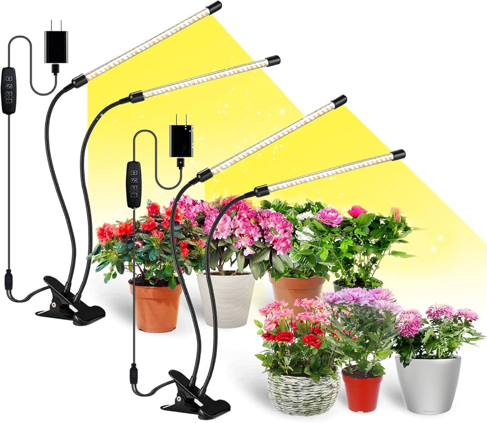 bseah Grow Light Plant Light Indoor Plants, Full Spectrum Clip Plant Growing Lamp, 10-Level Dimma... | Amazon (US)