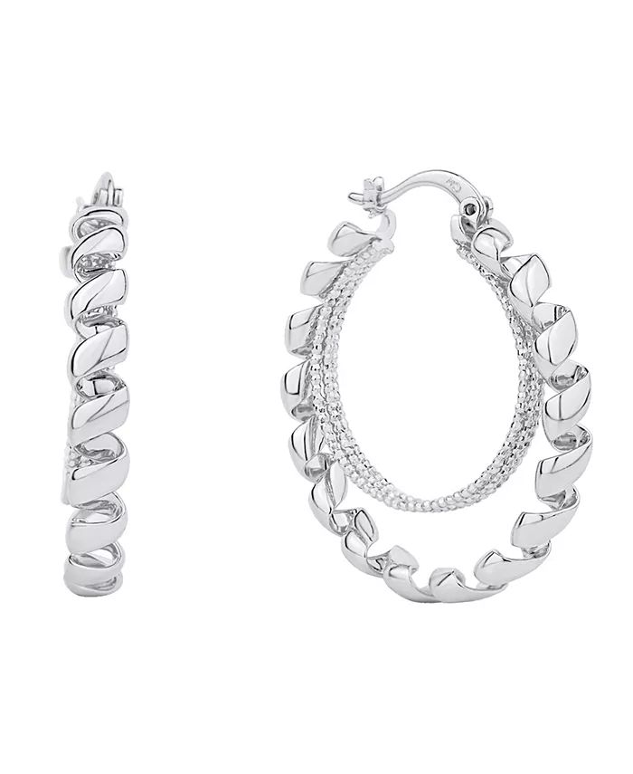 And Now This 18K Gold Plated or Silver Plated Hoop Earring - Macy's | Macy's