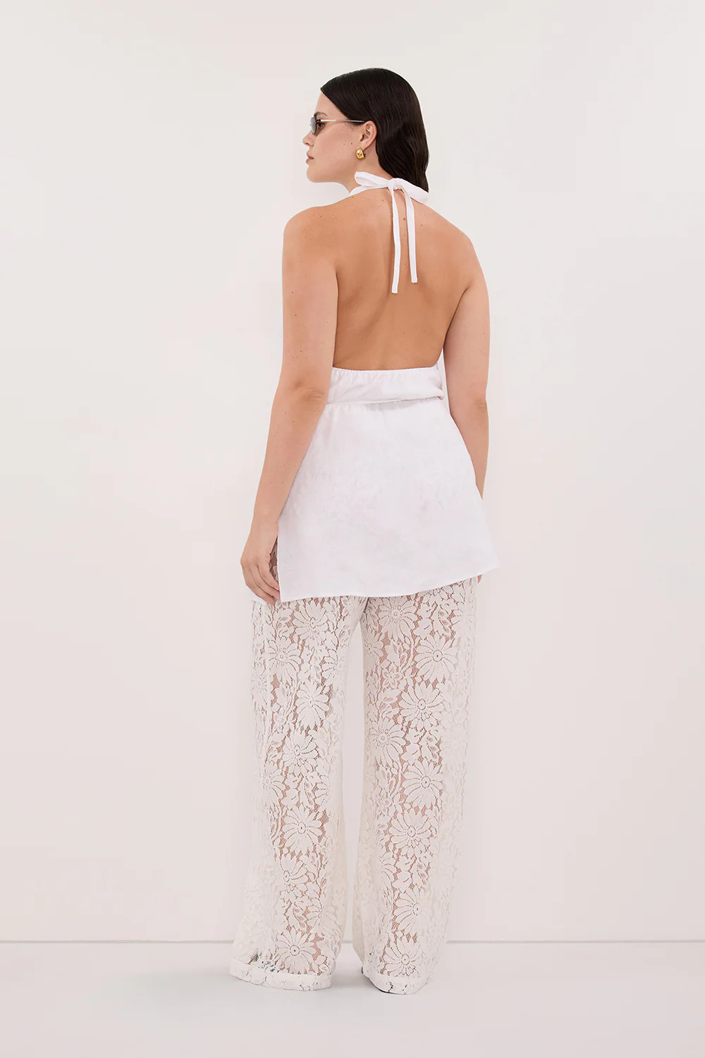 Wilma White Lace Pant | DISSH
