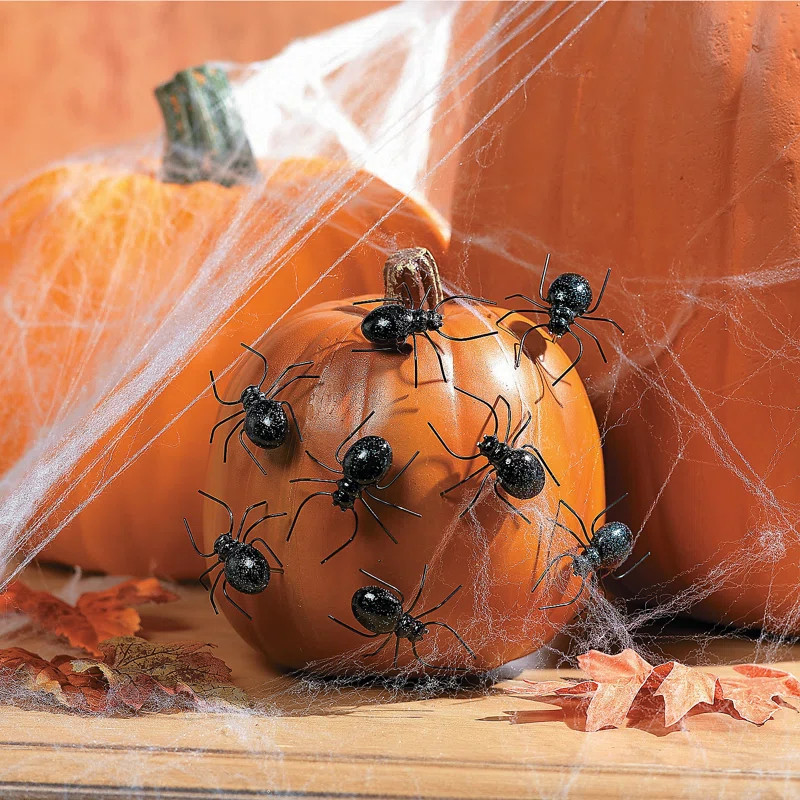 Spider Pumpkin Push-ins Halloween Decoration | Wayfair North America