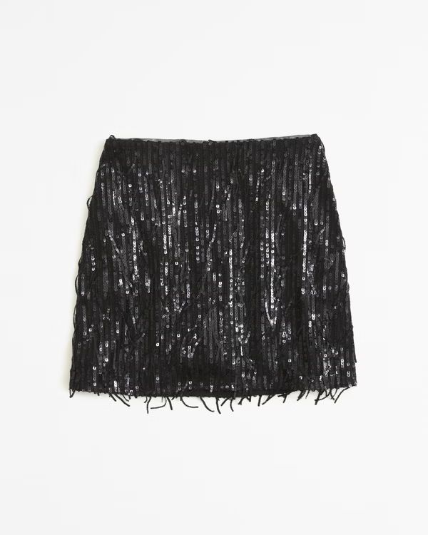 Women's Sequin Fringe Mini Skirt | Women's Bottoms | Abercrombie.com | Abercrombie & Fitch (US)