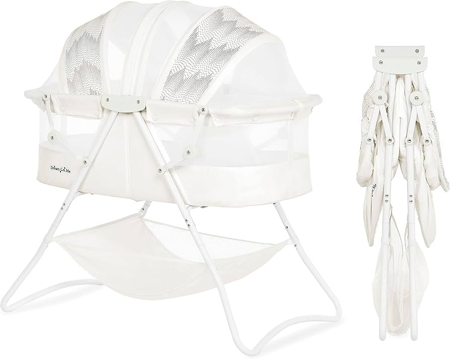 Karley Bassinet in Dove White, Lightweight Portable Baby Bassinet, Quick Fold and Easy to Carry, ... | Amazon (US)
