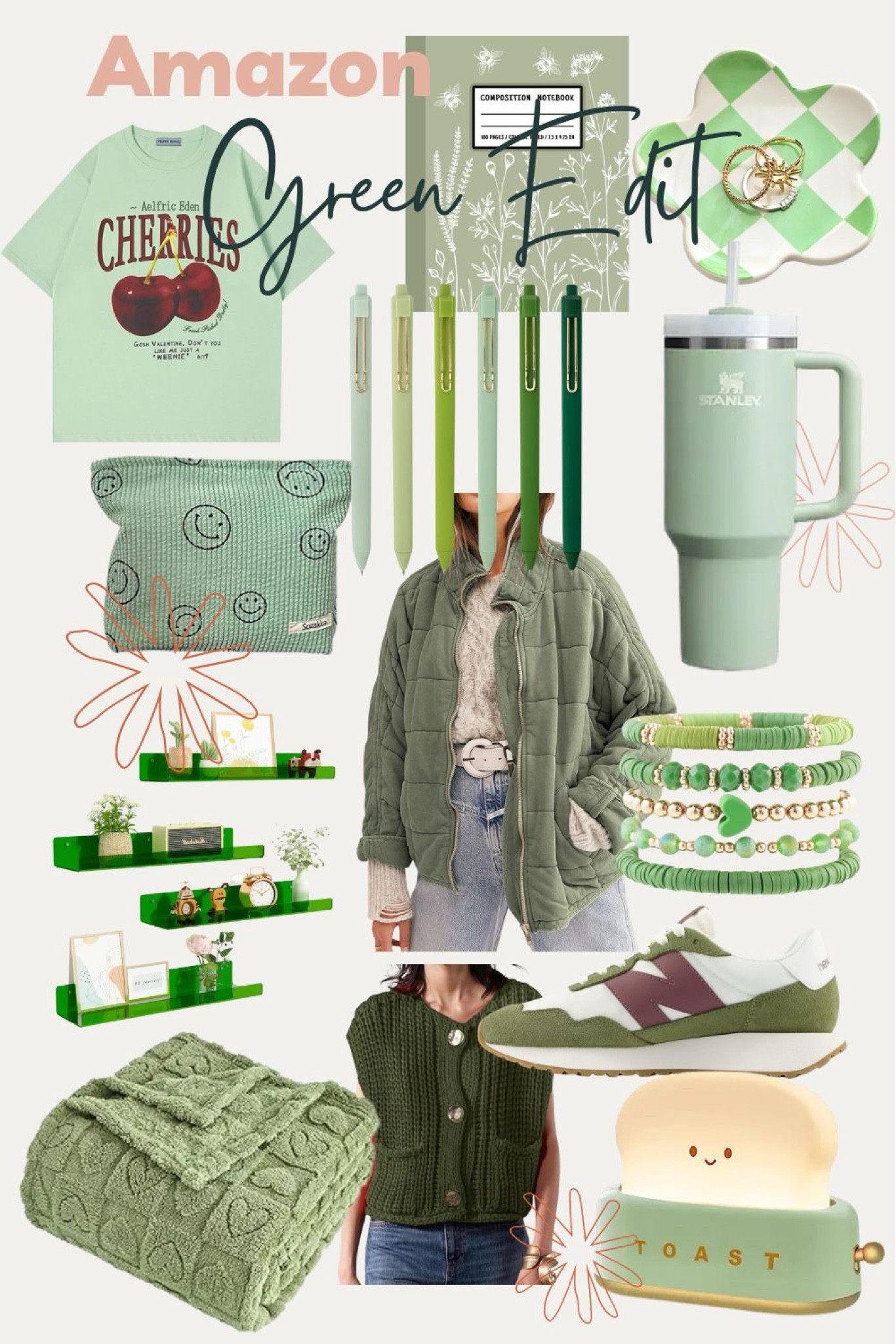 Green aesthetic on Amazon 
Home decor 
Sneakers 
Fall 
Back to college 
Gift ideas 
Jacket free people lookalike 

#LTKTravel #LTKShoeCrush #LTKBacktoSchool