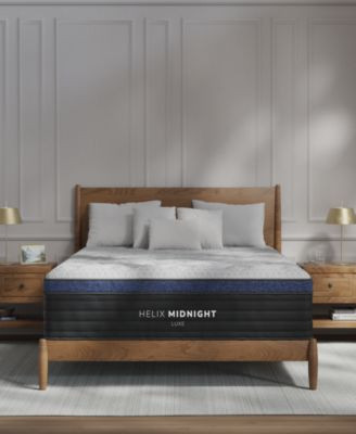 Helix Midnight Luxe 13.5 Medium Firm Euro Pillow Top Mattress In A Box Collection | Macy's