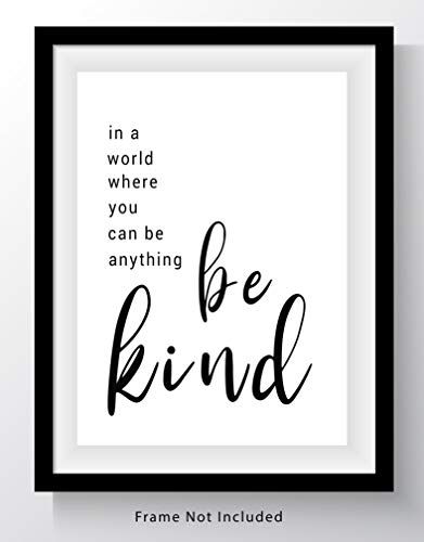 Be Kind Inspirational Word Wall Art - 11x14 UNFRAMED Print - A Great Gift for Lovers of Positive,... | Amazon (US)