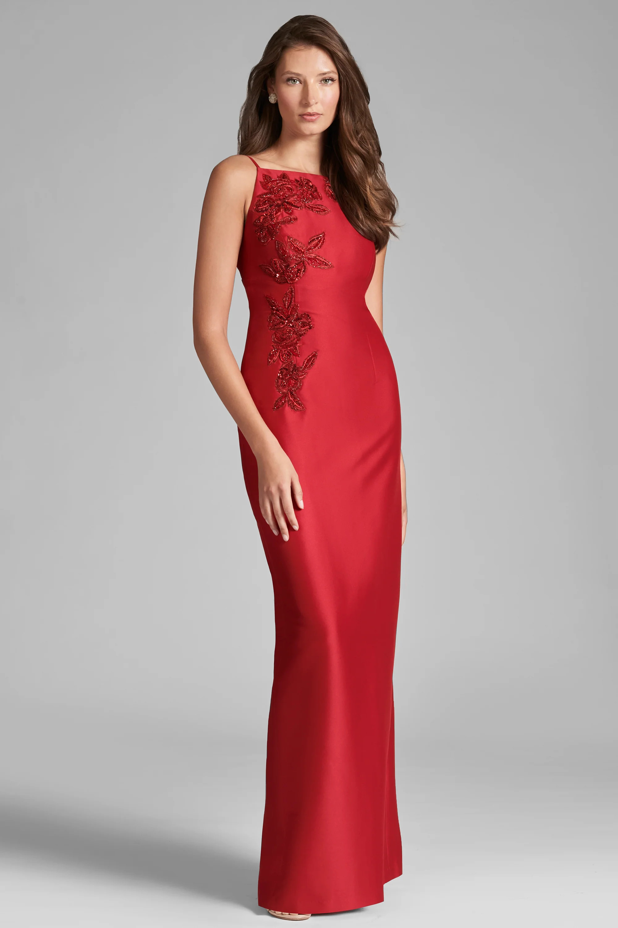 Embellished Pryce Gown - Holly Red | Sachin and Babi