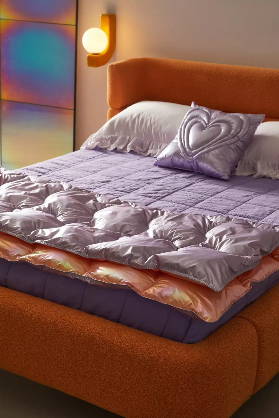 Metallic Puffer Throw Blanket | Urban Outfitters (US and RoW)