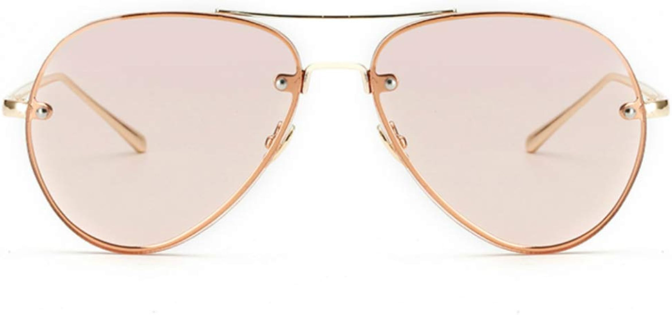 Freckles Mark Oversized Aviator Sunglasses Vintage Retro Gold Metal Frame Colorful Lenses 62mm | Amazon (US)