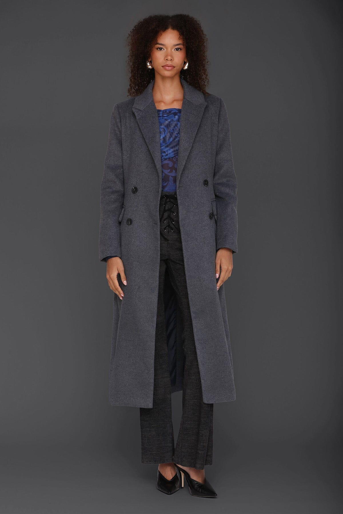 Wool Blend Double Breasted Coat | Avec Les Filles