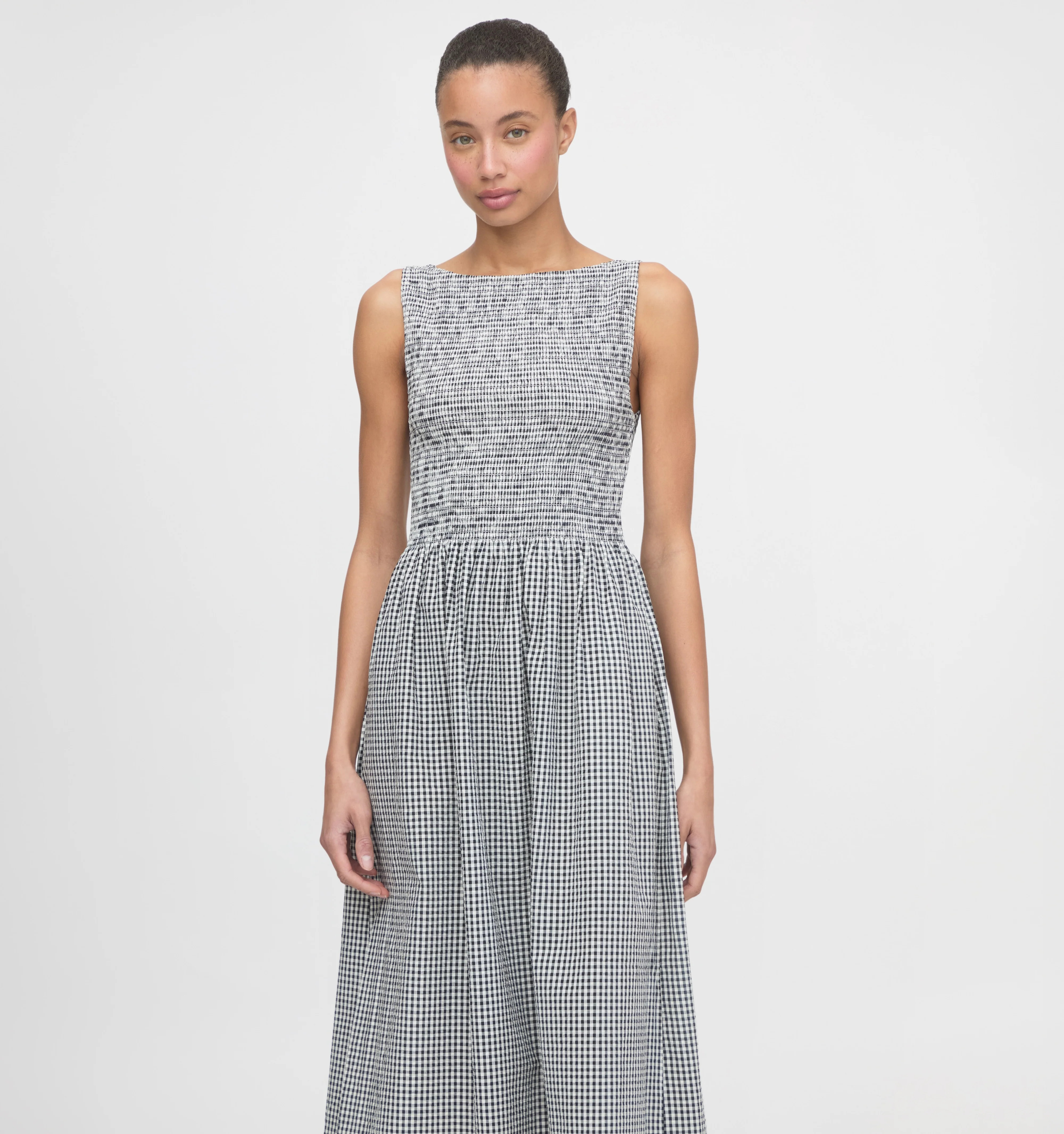 The Cosima Nap Dress - Blue/Red Gingham | Hill House Home US