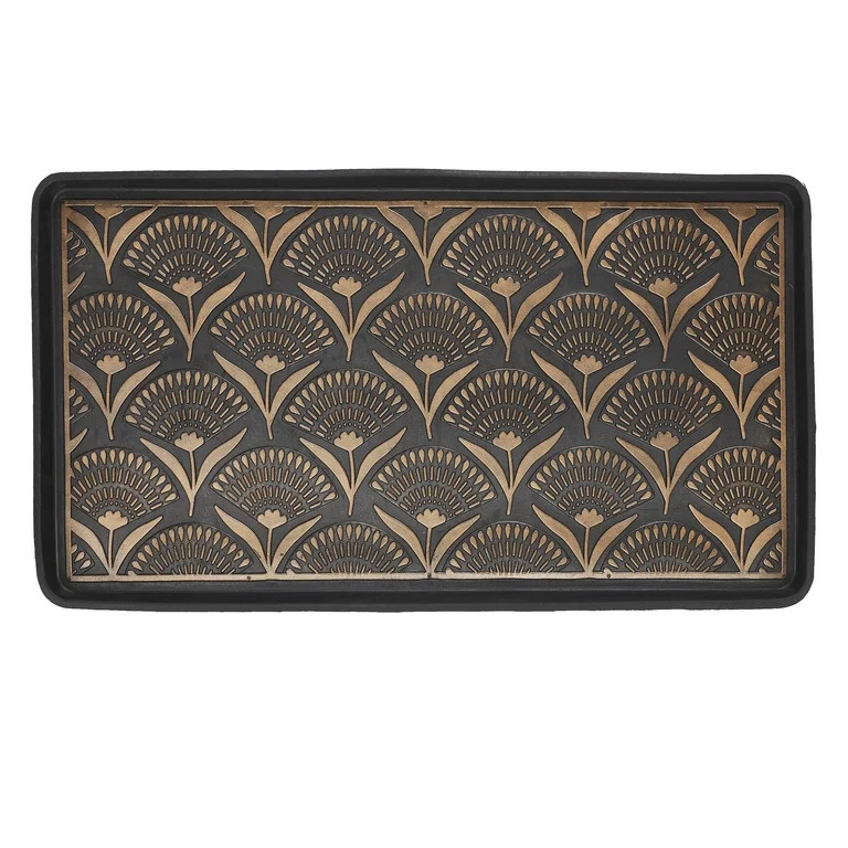Mainstays Bronze Floral Rubber Boot Tray, 15" x 31" | Walmart (US)