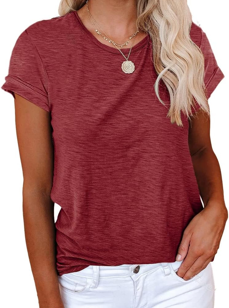 Cicy Bell Women's Short Sleeve Tshirts Loose Casual Summer Basic Tees Tops | Amazon (US)