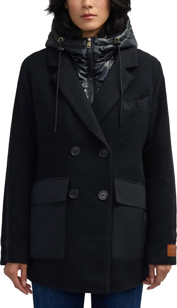Scotch & Soda Nissa Water Repellent Peacoat with Removable Bib | Nordstromrack | Nordstrom Rack