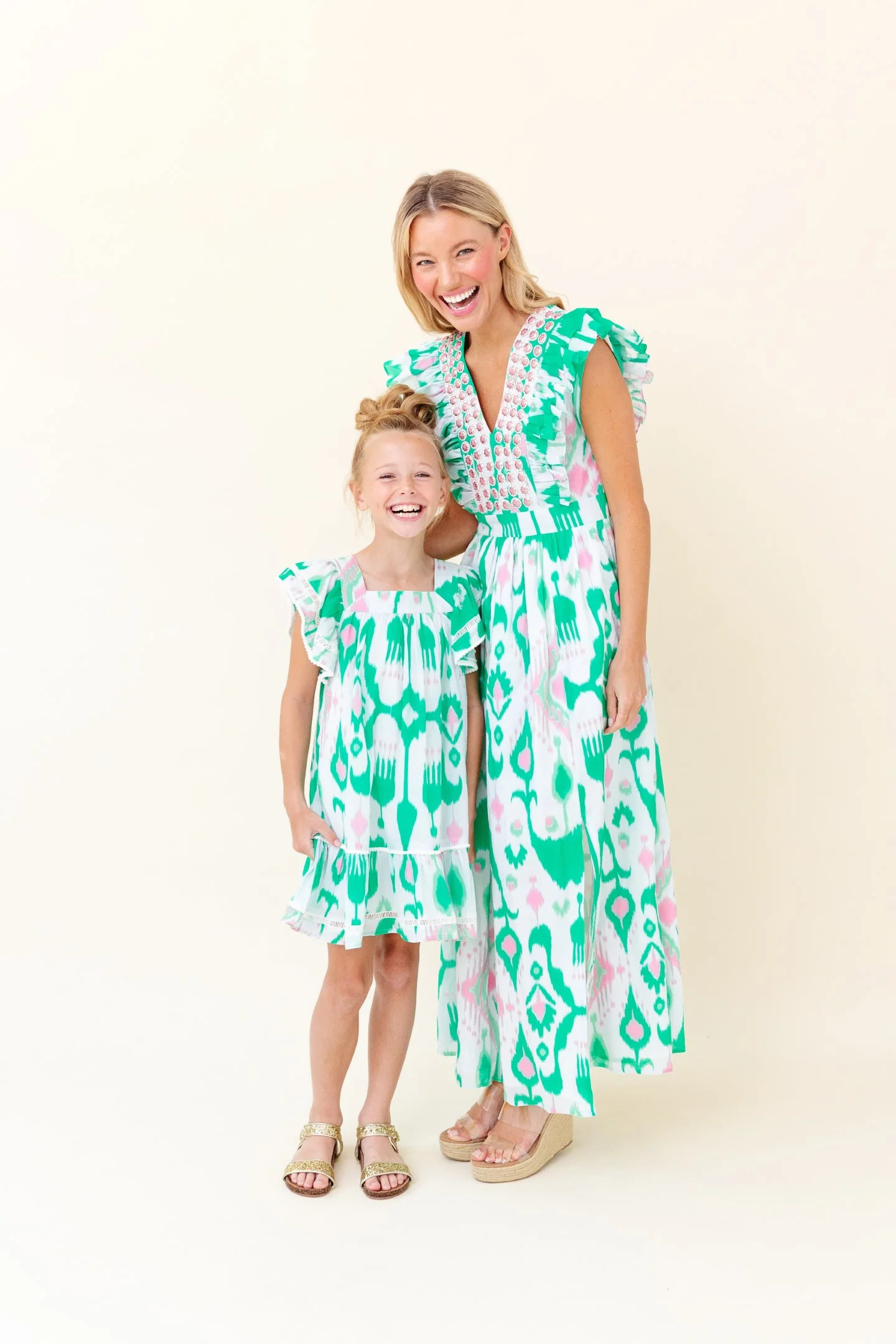 Sheridan French I Spring 2024 I Poppy Dress in Worth Avenue Ikat | Sheridan French