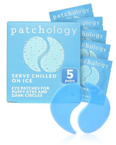 Patchology Iced Cooling Under Eye Mask Patches with Peptides, Cloudberry Oil & Bakuchiol – Firming & Soothing Eye Gels to Reduce Fine Lines and Under Eye Bags – Hydrating Under Eye Pads (5 Pairs) | Amazon (US)