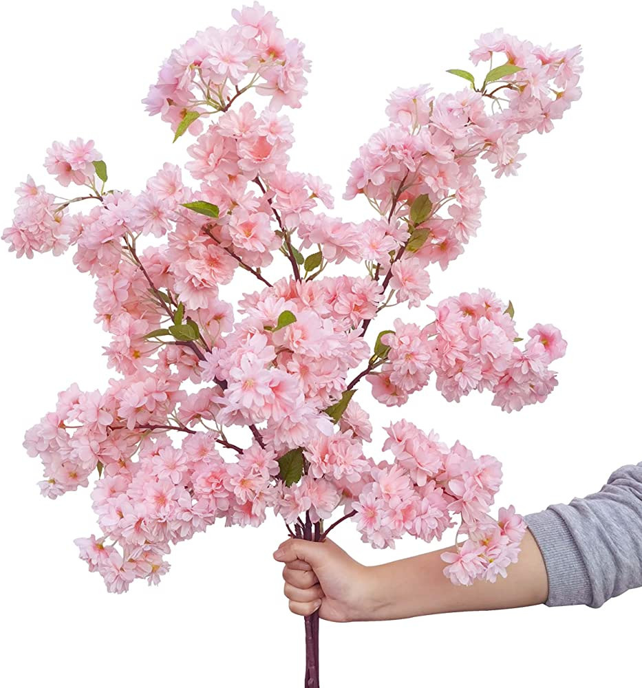 Ahvoler Artificial Cherry Blossom Branches, Faux Cherry Blossom Stem 39" for Tall Vase Arrangemen... | Amazon (US)