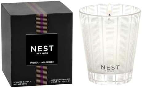 NEST New York Scented Classic Candle, Moroccan Amber - 8.1 oz - Up to 60-Hour Burn Time - Reusabl... | Amazon (US)