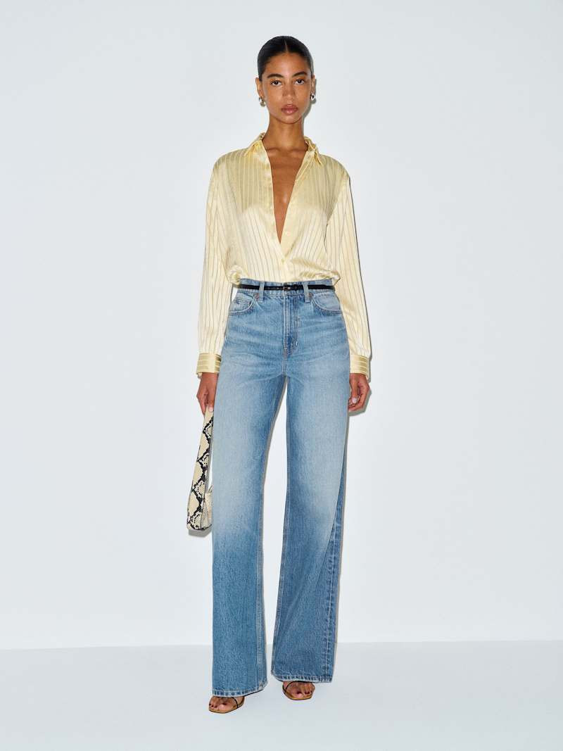 Cary High Rise Slouchy Wide Leg Jeans | Reformation (Global)