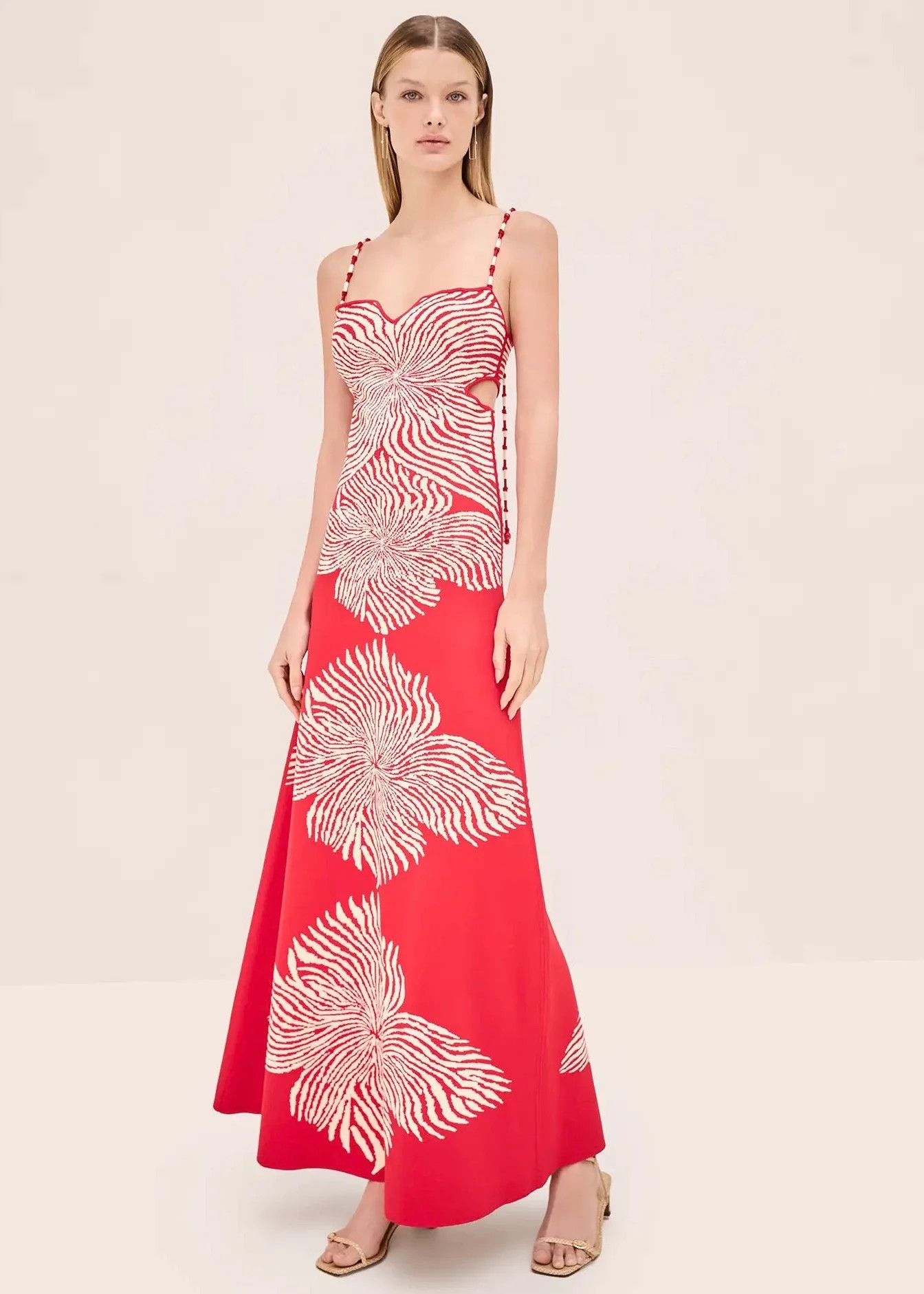 Rayana Midi Dress (Red Bloom) | Milk Boutique