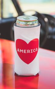 friday + saturday: america heart tall drink sleeve | RIFFRAFF
