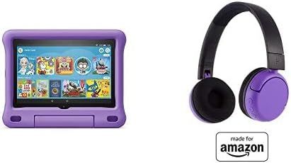 Fire HD 8 Kids Tablet 32GB Purple with Poptime (Ages 8-15) Bluetooth Headset | Amazon (US)