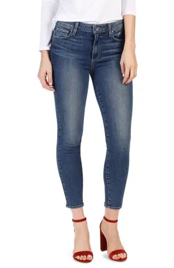 Women's Paige Hoxton High Waist Crop Skinny Jeans, Size 23 - Blue | Nordstrom