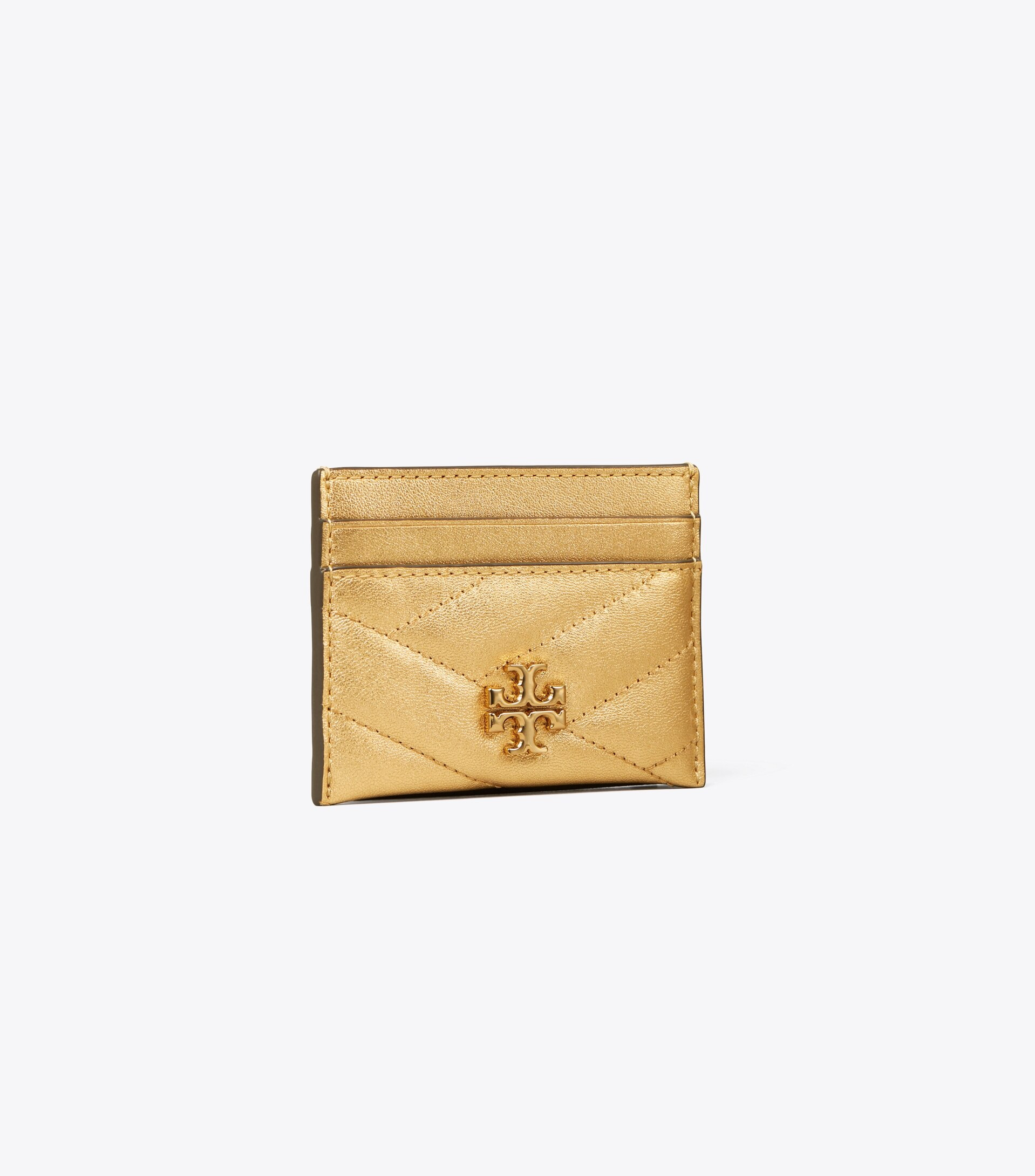 Kira Chevron Metallic Card Case | Tory Burch (US)