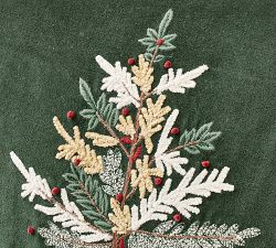 Winter Tree Embroidered Pillow | Pottery Barn (US)