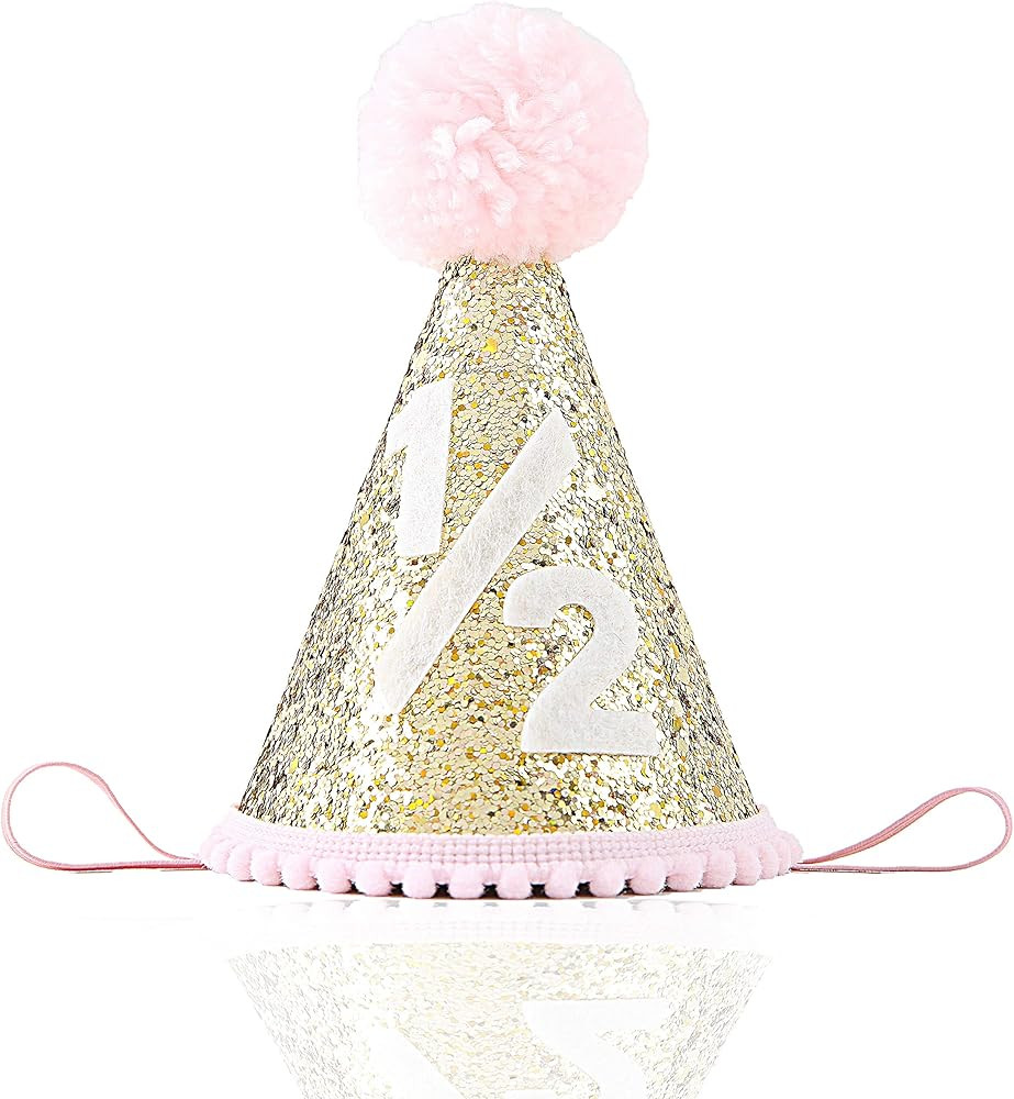 WAOUH Half Birthday Hat - Bow Cake Smash Crown for 6 Month Baby, Mini Photo Prop | Amazon (US)