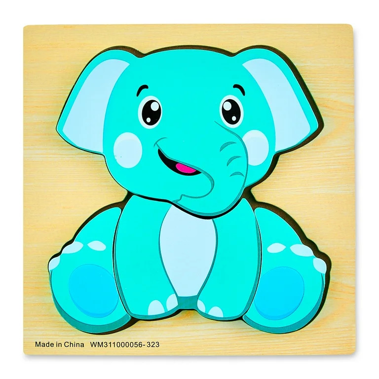Spark Create Imagine 4-Piece Wooden Elephant Mini Puzzle | Walmart (US)