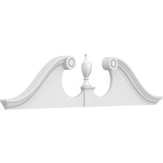 2-3/4 in. x 64 in. x 16 in. Rams Head Architectural Grade PVC Pediment Moulding | The Home Depot